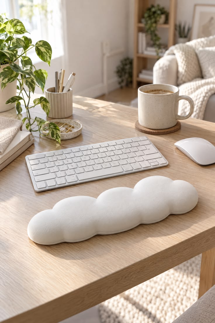 Cozy WFH desk accessories