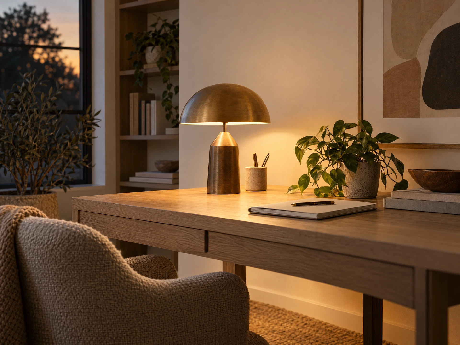 Warm desk lamps for home office