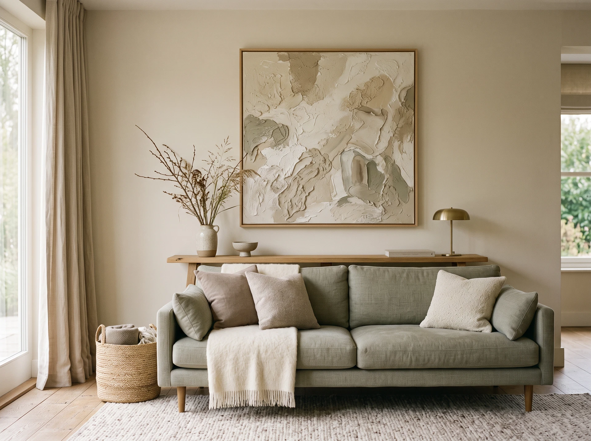 Neutral abstract wall art